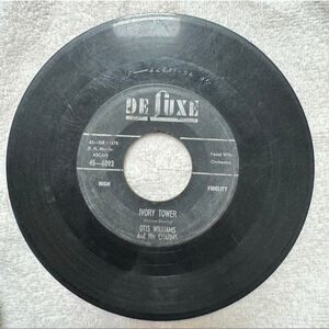 1956 Deluxe Records 45 RPM Otis Williams & The Charms “Ivory Tower /In Paradise”
